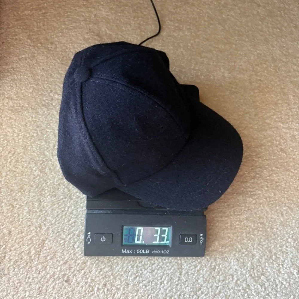 Lidrow Custom made Cashmere Wool Baseball Hat Black Carmel